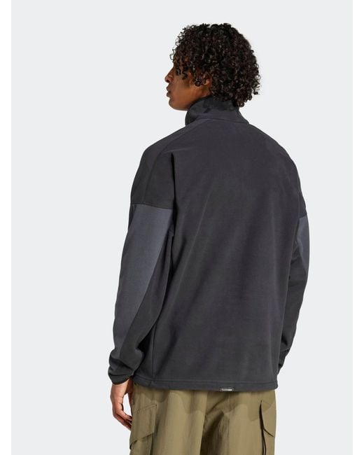 Adidas Originals Blue Adidas Terrex Multi Climawarm Anorak Fleece for men