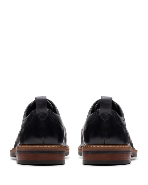 Clarks Standard Fit (G) Leather Aldwin Shoes in Black für Herren