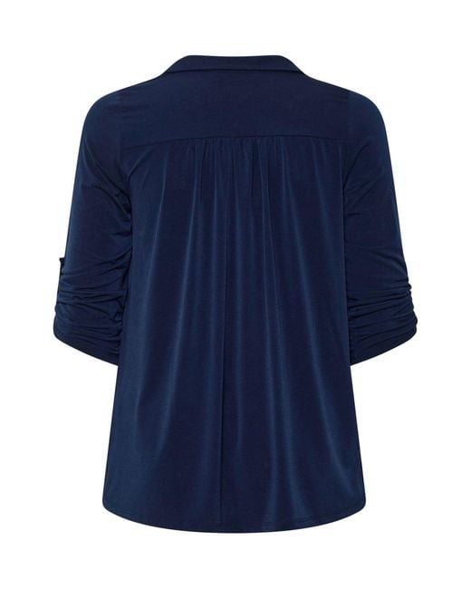 Evans Blue Collared Jersey Shirt