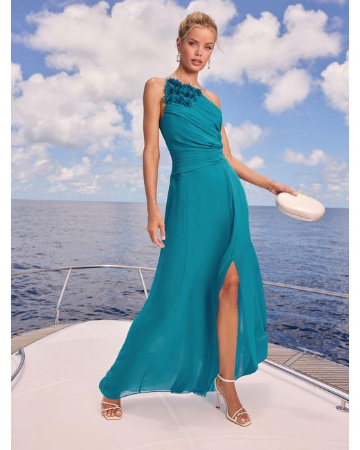 green emerald velvet dress Lipsy London dress