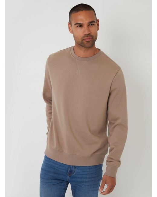 Threadbare Blue Crew Neck Sweatshirt for men