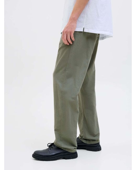Jack & Jones Green Regular Fit Chino Trousers for men
