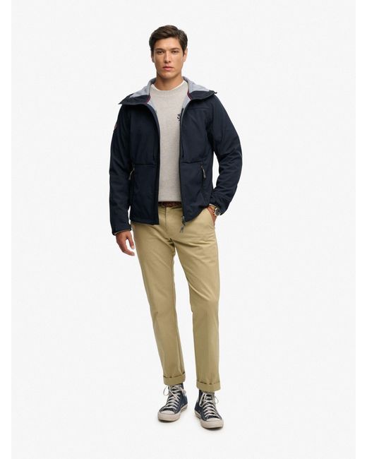 Superdry Blue Hooded Softshell Jacket for men