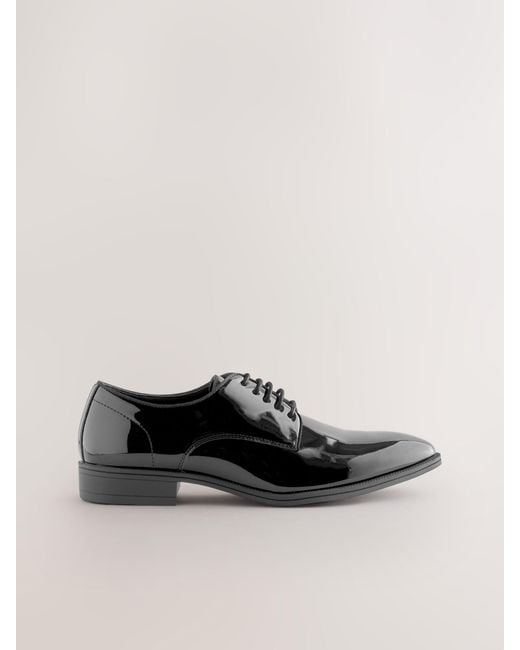 Next Lack-Derby-Schuhe in Black für Herren