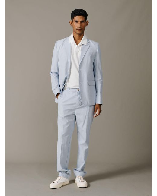 aubi Blue Pasmore Blazer for men