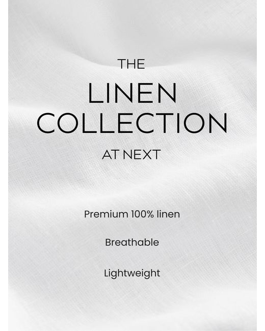 Next Natural 100 Leinenhemd Mit Knopfleiste, Entspanntem Schnitt Und Langen Ärmelneu 38 (Uk 10)