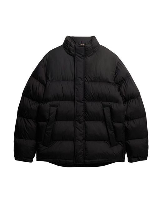 Superdry Black Non Hooded Tech Padded Jacket for men