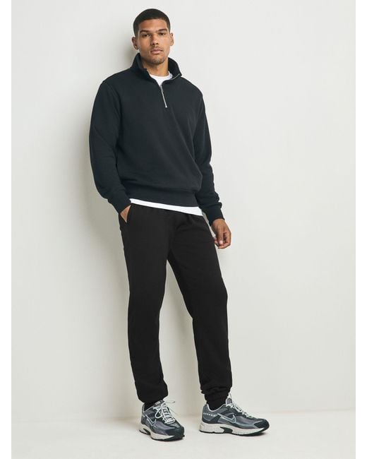 Next Black Cuffed Regular Fit Brushback Joggers 2 Pack for men
