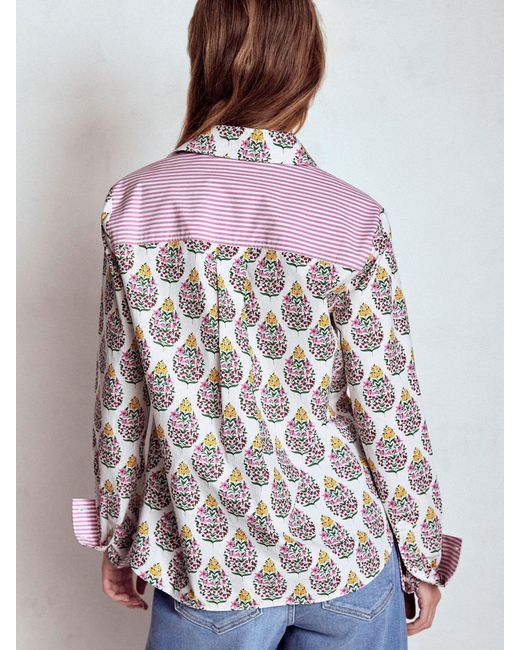 Boden White Sienna Cotton Shirt