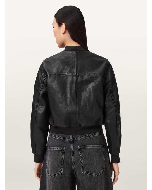 AllSaints Black Allsaints Repurpose Bomber Jacket