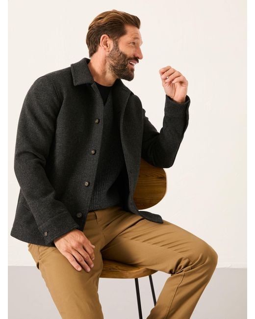FatFace Black Fatface Hadston Wool Mix Jacket for men
