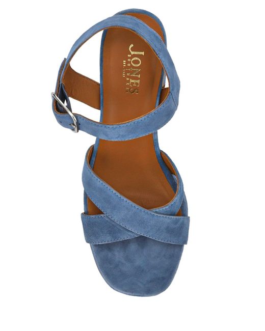 Jones Bootmaker Blue Jones Bootmaker Gladiola2 Leather Platform Sandals