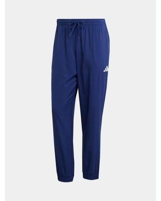 Adidas Blue Essentials Small Logo Stanford Joggers for men