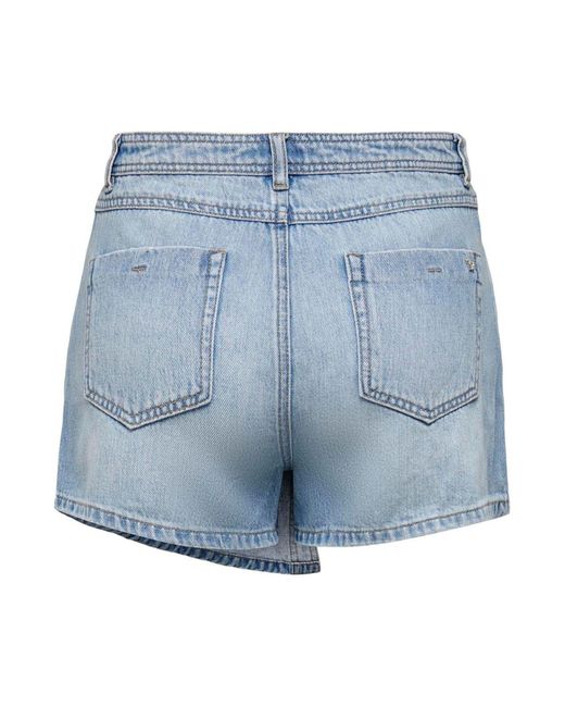 ONLY Blue Mini Denim Wrap Skort