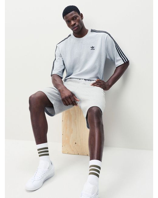 Adidas Originals Gray Trefoil Essentials Shorts for men