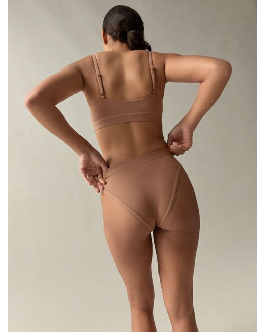 Self Natural Mocha Midi Knickers