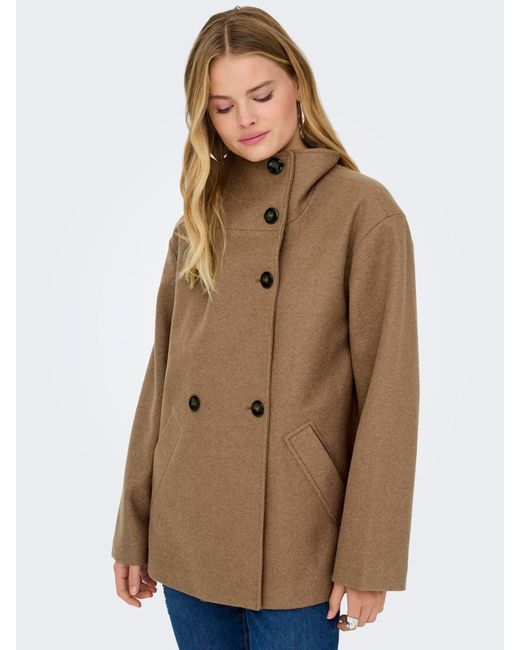ONLY Brown High Neck Jacket