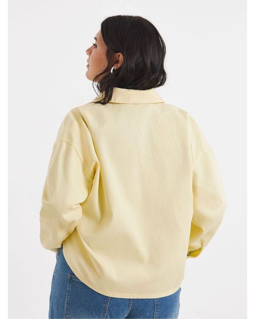 Simply Be Blue Button Through Shacket