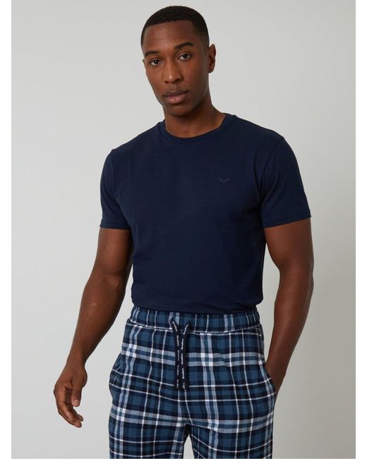 Threadbare Blue Short Sleeve Pyjamas Set for men