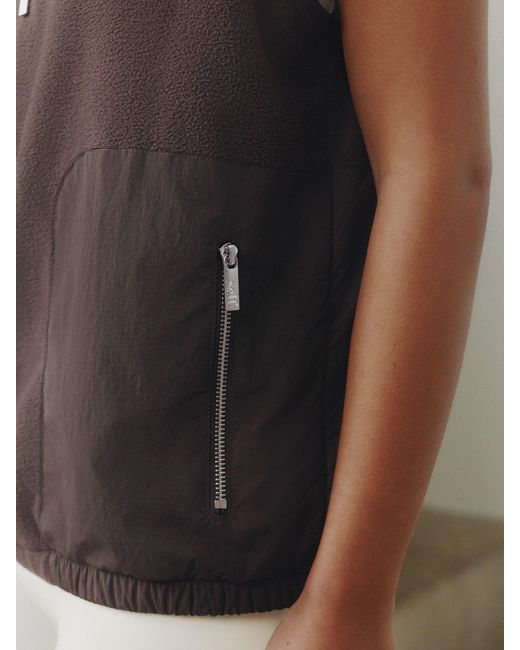 Self Black Microfleece Gillet