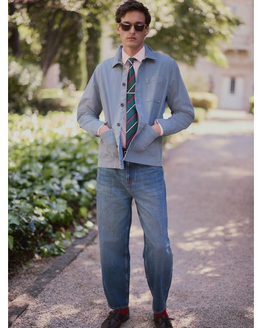 Next Blue Chore Canvas Shacket for men