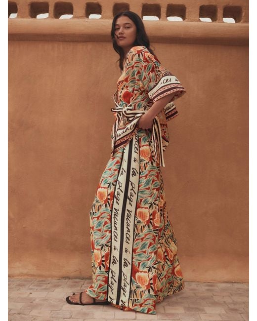 Next Multicolor Sleeved Wrap Summer Top