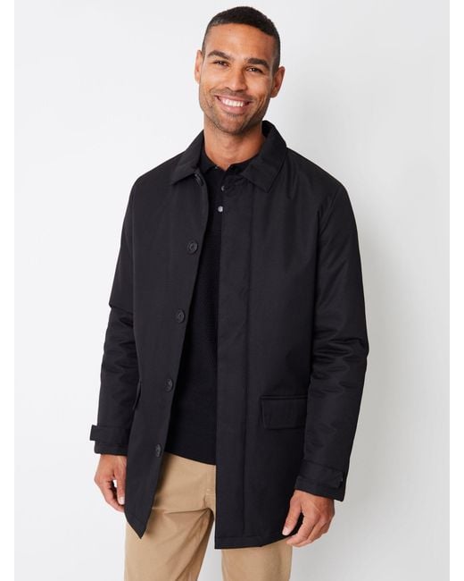 Threadbare Blue Showerproof Button Up Collared Jacket for men