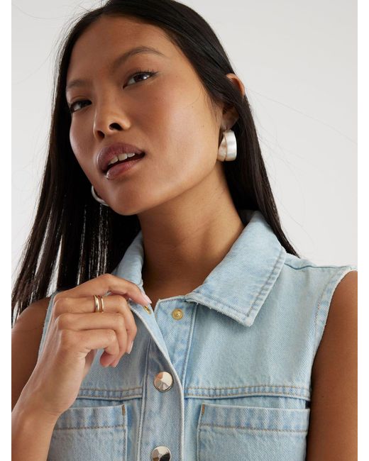 River Island Blue Petite Denim Shirt Dress