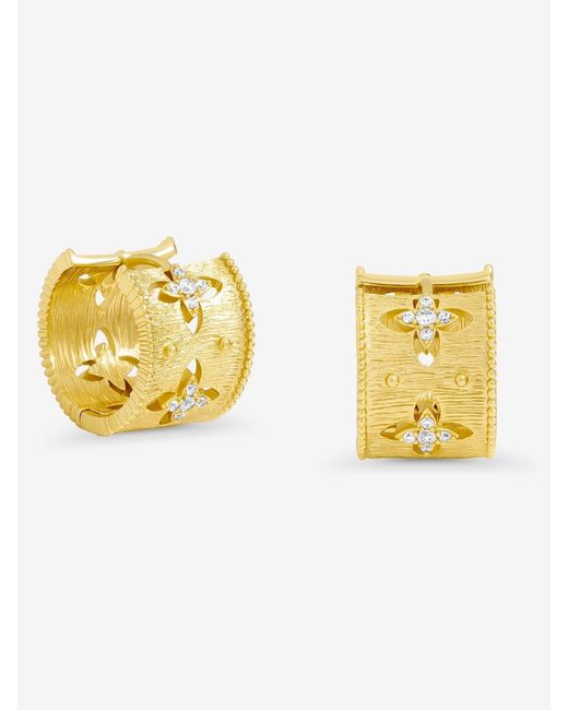 Jon Richard Metallic Plated Clover Hoop Earrings