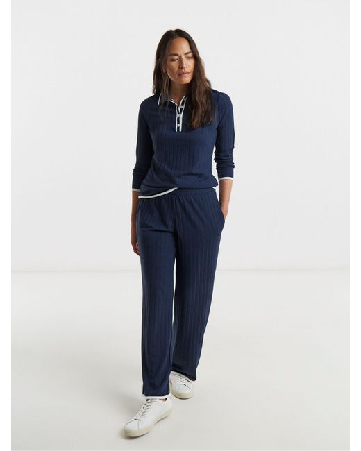 JD Williams Blue Button Front Collared Long Sleeve Top