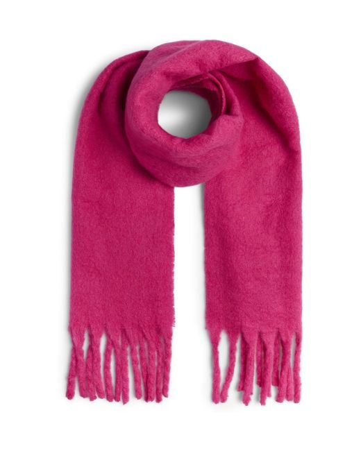 Pieces Pink Block Colour Scarf
