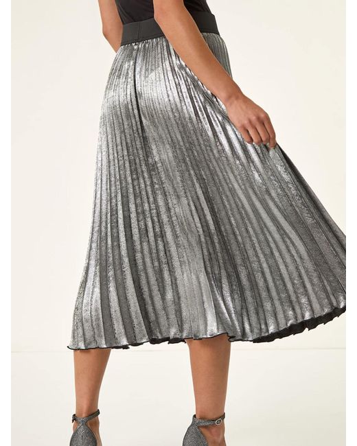 Roman Green Petite Pleated Skirt