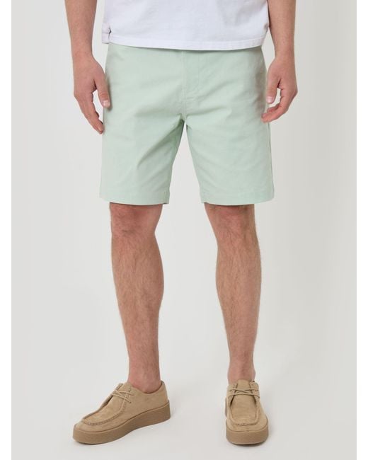 Threadbare White Stretch Chino Shorts for men
