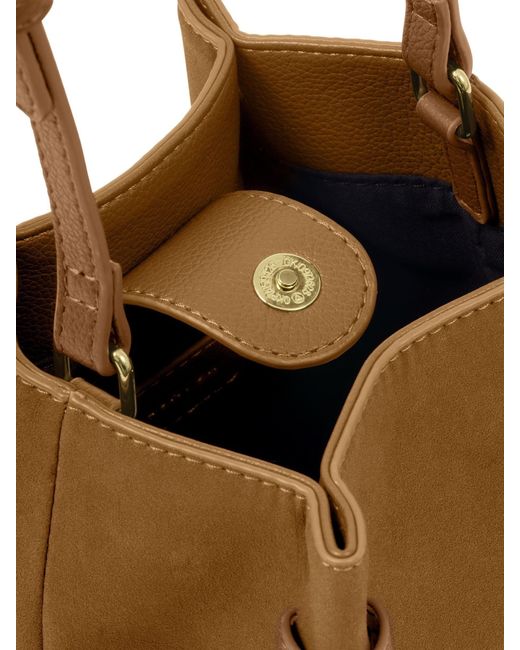 Katie Loxton Brown Celina Mini Suedette Bucket Bag