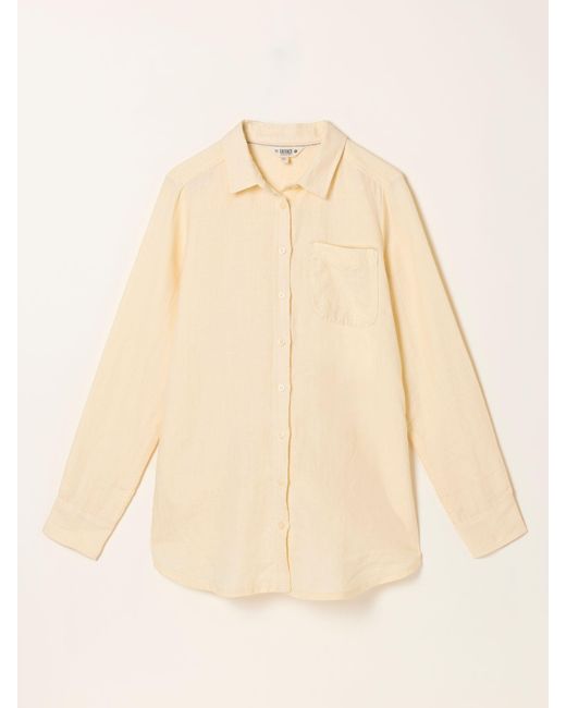 FatFace Natural Fatface Olivia Regular Linen Shirt