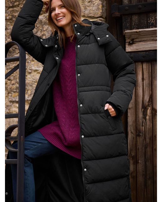 M Com Black Maxi Padded Coat