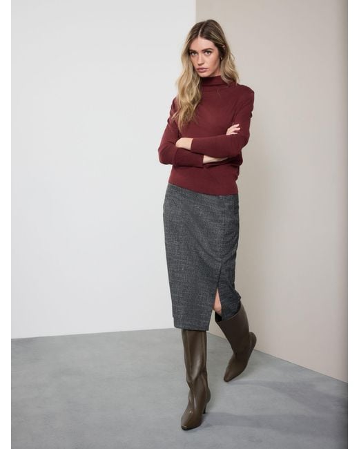 Next Gray Crosshatch Pencil Skirt