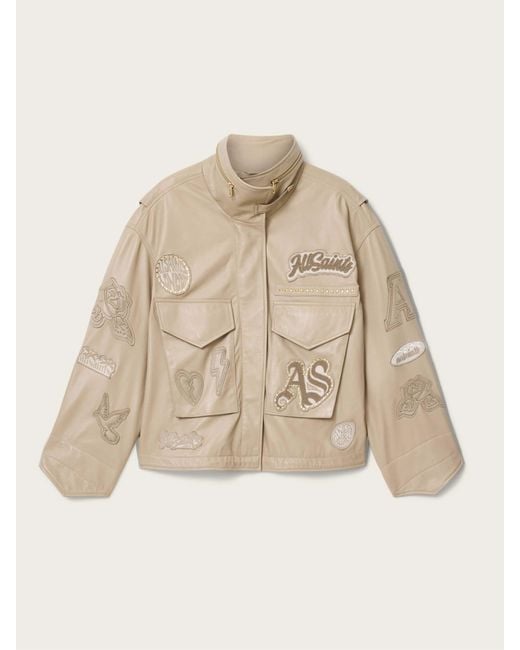 AllSaints Natural Allsaints Clay Patch Jacket