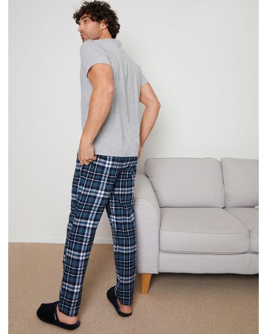 Threadbare White Dark Pyjamas Set for men
