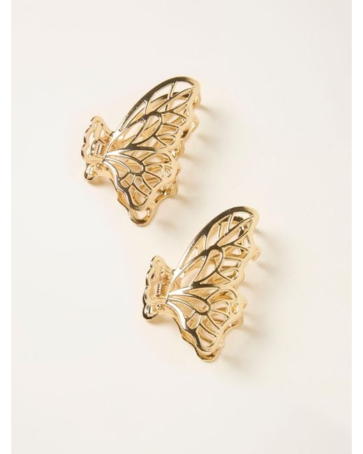 FatFace Metallic Fatface 2 Pack Metal Butterfly Claw Clips