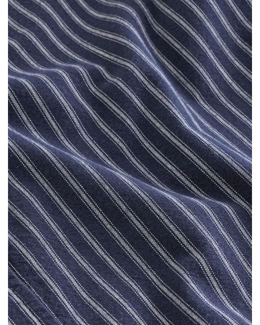 Next Blue Stripe Cotton Long Sleeve 100% Cotton Shirt for men