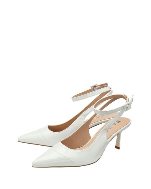 Ravel White Pointed-Toe Court Shoes