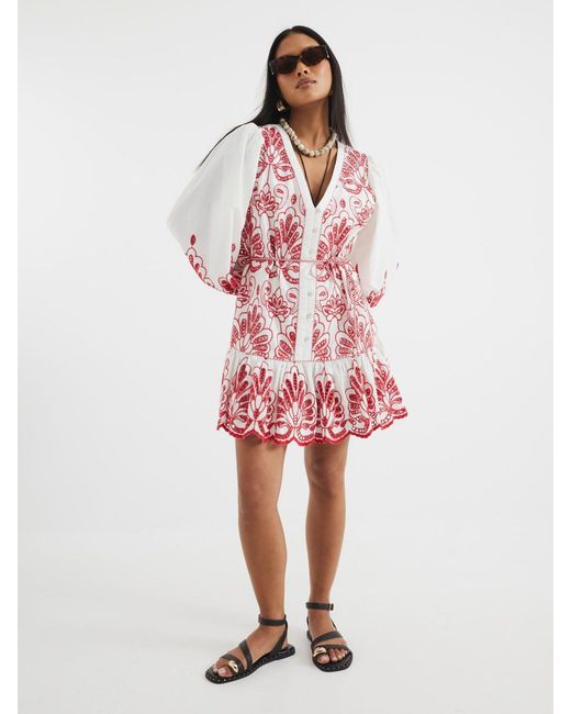 River Island Red Petite Poplin Shirt Dress