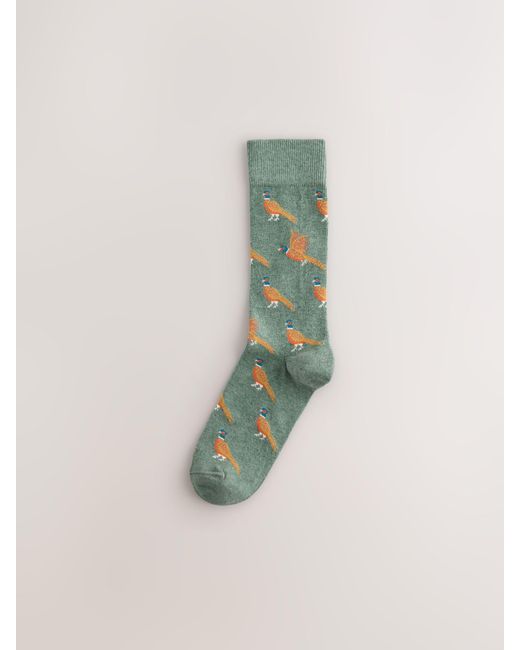 Next Blue Mixed Animals Pattern Socks 5 Pack for men