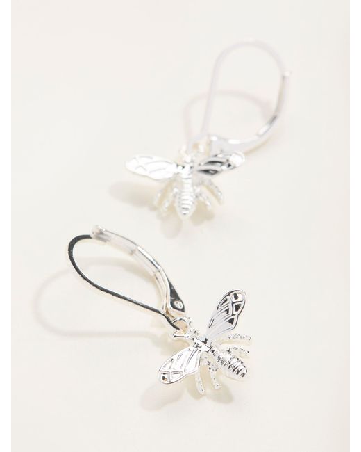 FatFace Natural Fatface Bee Drop Earrings