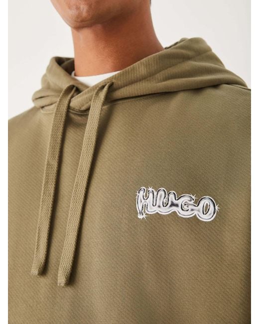 HUGO Green Bubble Logo Hoodie for men
