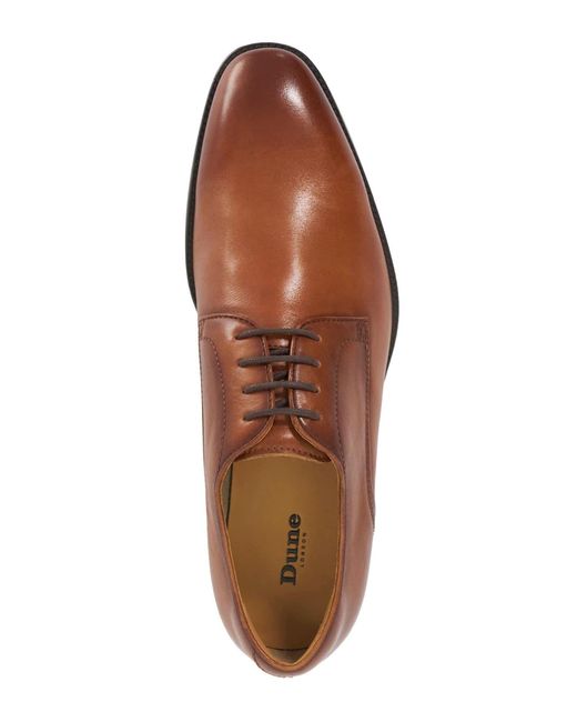 Dune Brown Standard Fit Flexi Sole Derby Shoes for men