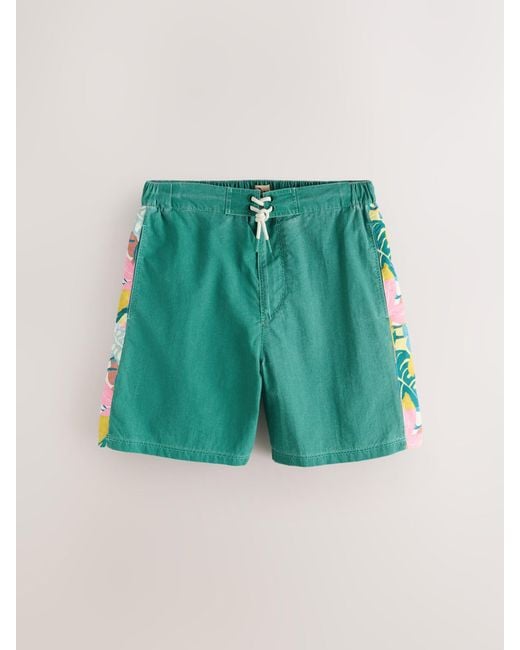 Next Green Edit Printed Panel Boardshort for men