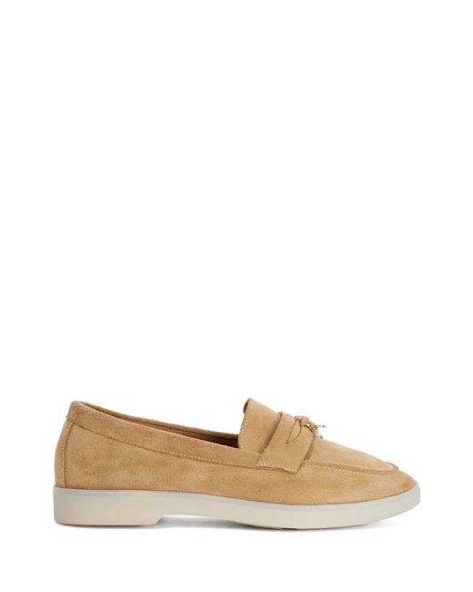 Dune Natural Grinning Ungefütterte Wildleder-Loafers