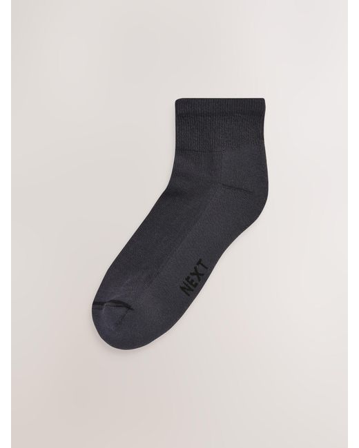 Next Black Cushioned Mid Trainer Socks for men